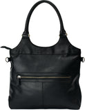 Rugged Earth Black Leather Tote Bag, Style 188010