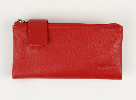 NAPPA Leather Ladies Wallet, Charlotte - Hermes Red
