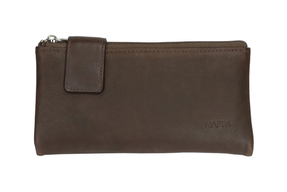NAPPA Leather Ladies Wallet, Charlotte - Brandy