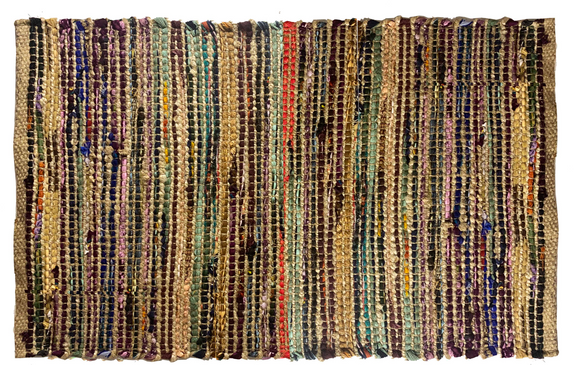 Gajmoti Jute & Cotton Rug, Autumn Colours 30x48