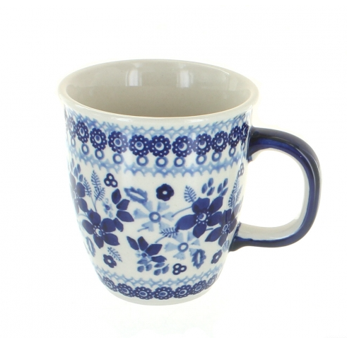 Vintage Blue Daisy Medium Bistro Mug, 10oz