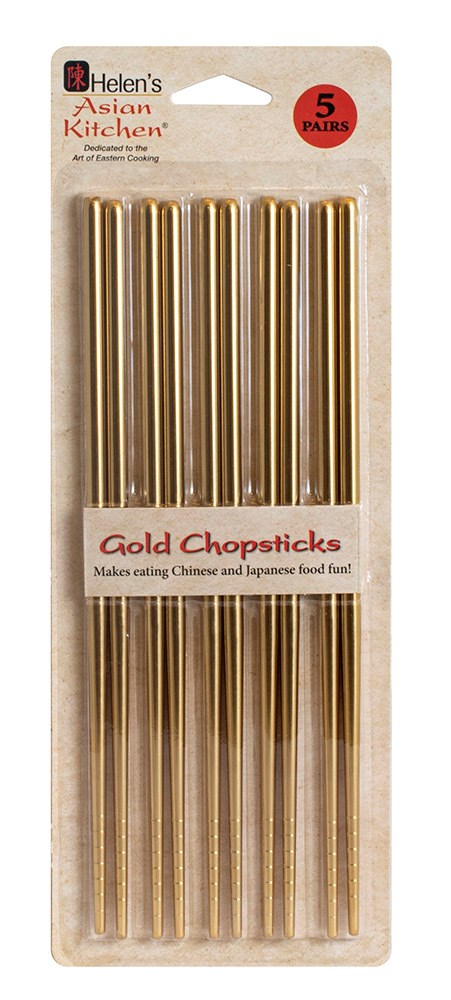 HAK Chopstick Set, Gold 5 Pairs
