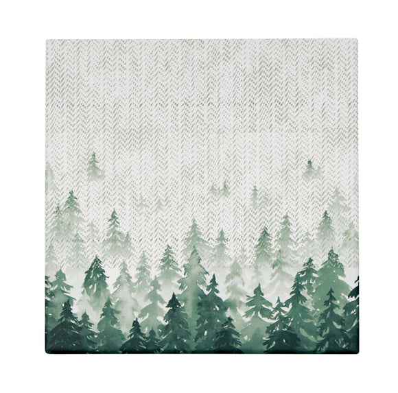 Boreal Forest Printed Ceramic Trivet, 8x8