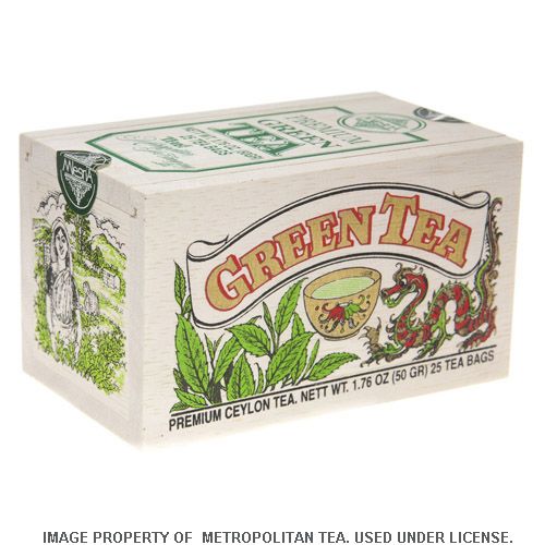 Wood Box, Green Tea, 25 Teabags
