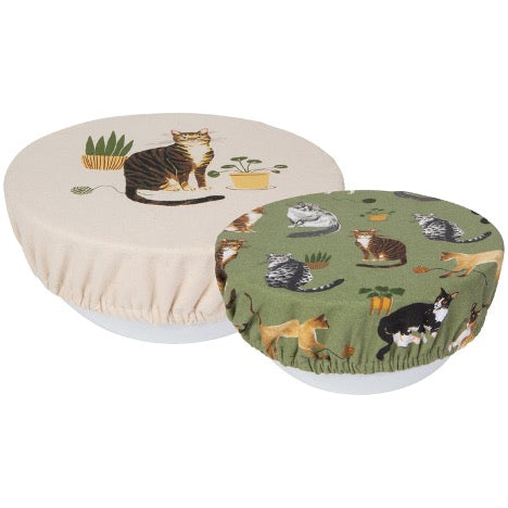 Now Designs Save-It Bowl Cover 2pc Set,Cat Collective
