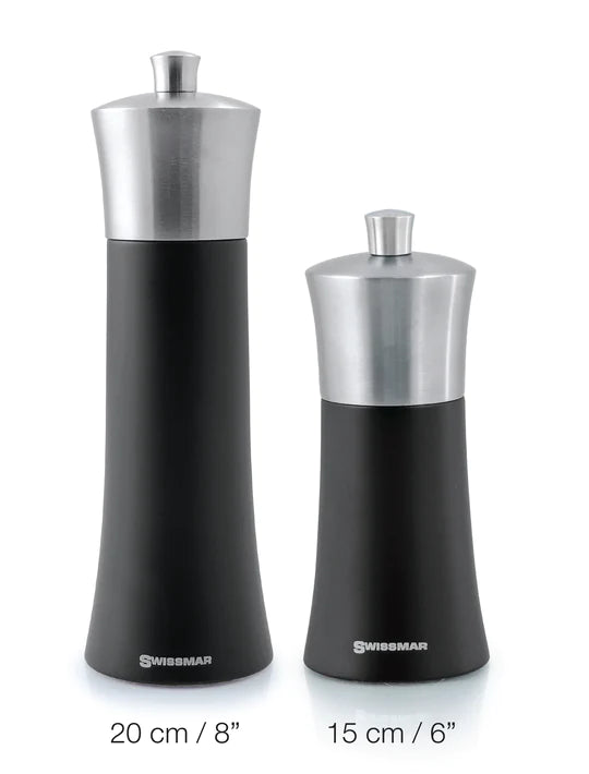 Torre Pepper Mill Black Matte with Stainless Steel Top 8