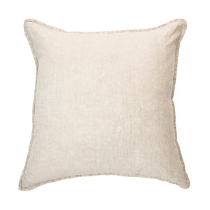 Brunelli Linen Stone Wash European Throw Pillow, Natural 25x25"