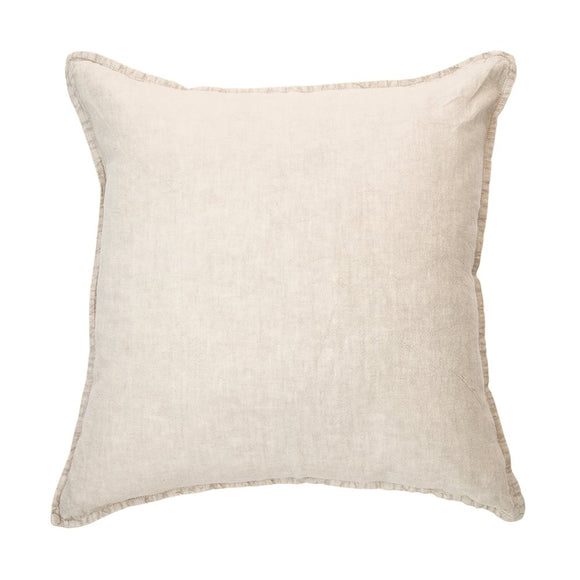 Brunelli Linen Stone Wash European Throw Pillow, Natural 25x25