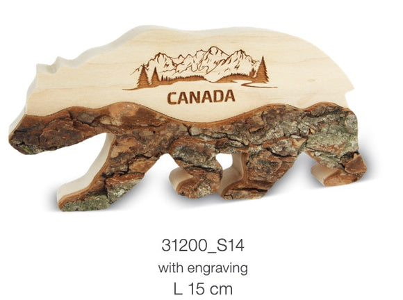 EuroLiving Canada Bark Bear, 15cm