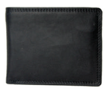 Rugged Earth Black Leather Billfold Wallet, Style 880011