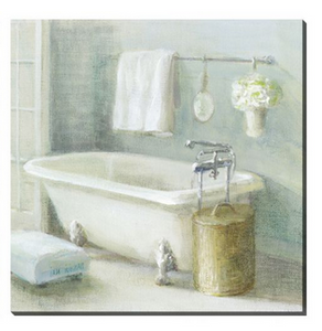 'Refresh' Bath Canvas Print, 16x16"