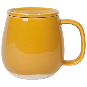 Danica Heirloom Stoneware Mug w/ Lid, Ochre 16oz