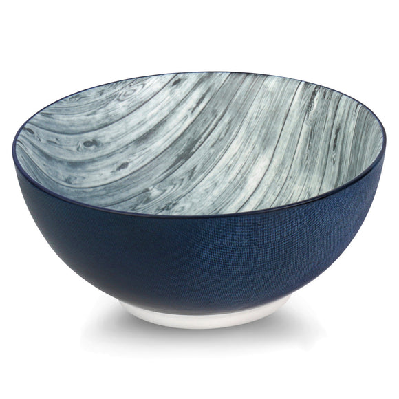 Denim Wood Decorative Bowl, 20cm