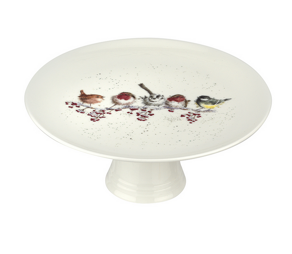 Wrendale One Snowy Day Footed Cake Plate, 25cm Dia