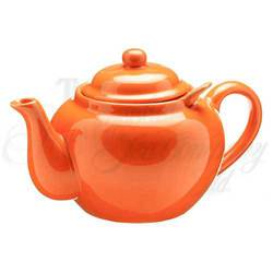 Metropolitan Glazed Ceramic Teapot, 3 Cup - Copacabana Orange