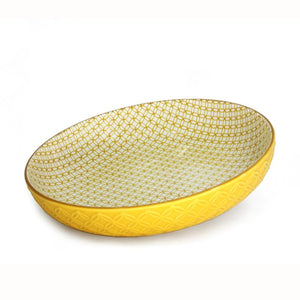BIA Textured Shallow Bowls, 8" Yellow