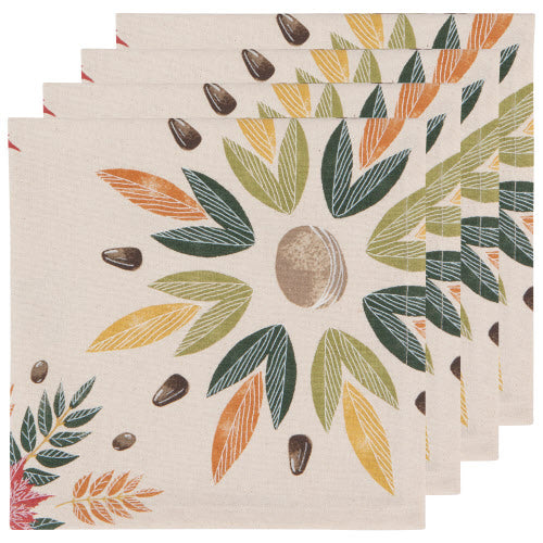 Now Designs Printed Napkin Set, 4pc- Fall Foliage