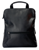 Rugged Earth Black Leather Backpack/Purse, Style 188036
