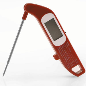 Danesco Folding Digital Thermometer, Red