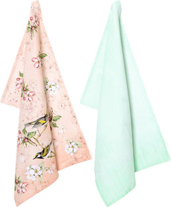 IHR Tea Towel Set, 2pc - Birds Symphony