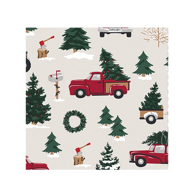 Vintage Red Christmas Lunch Napkin, 20pk