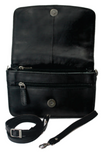 Rugged Earth Small Black Leather Organizer/Purse, Style 188023