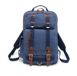 Davan Canvas Zip-Top Backpack, Blue