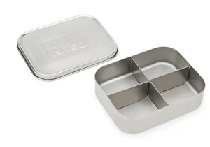Bits Kits Stainless Steel Bento Box, 4 Section