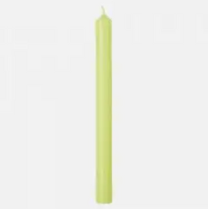 10" Kiwi Crown Stearin Wax Taper Candle, Single