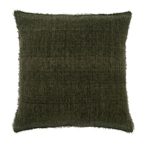 Indaba Lina Linen Throw Pillow, Avocado 24x24"