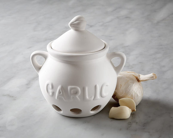 Fox Run Garlic Keeper, Ceramic White