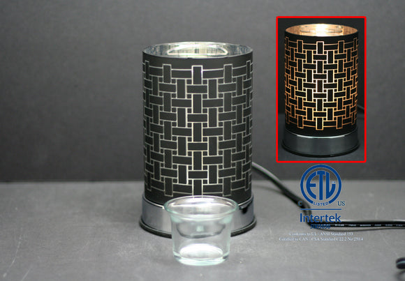 Touch Sensor Glass Lamp – Silver Cross Brick 7