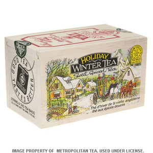 Wood Box, Holiday Winter Black Tea, 25 Teabags