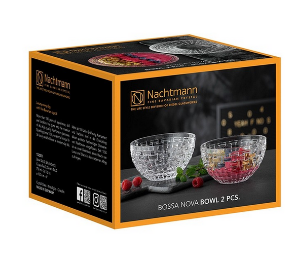 Nachtmann Bossa Nova 2pc Food Bowl Set, 15cm