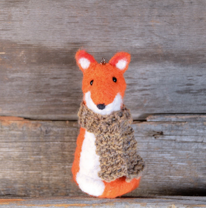 The General Bean Felted Ornament, Fox