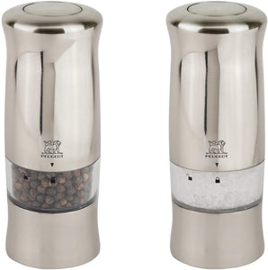 Zeli Duo Electric Salt & Pepper Mills, SS/Acrylic, 5"/14cm