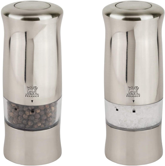 Zeli Duo Electric Salt & Pepper Mills, SS/Acrylic, 5