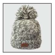 Rocky Mountain Outfitters Wool Pom Pom Beanie, Marble Cream
