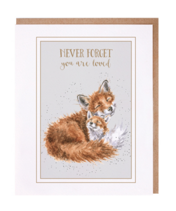 Wrendale Greeting Card, You Are Loved (Foxes)