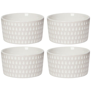 Danica Heirloom Cloudburst White Ramekin Set, 4pc