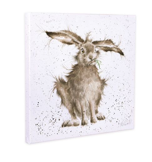 Wrendale Small Canvas Print, Hare Brained