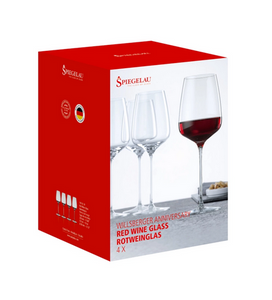 Spiegelau Willsberger Anniversary Red Wine Glasses, 18oz Set of 4
