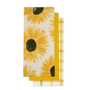 Harman Sunflower Tea Towel Set, 3pc