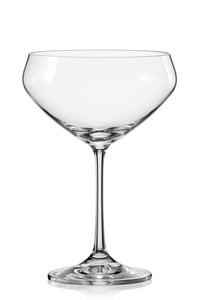 Bohemia Crystal Bar Champagne Coupe Glass, Set of 4, 340ml/12 oz