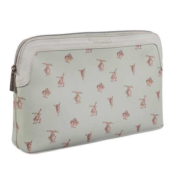 Wrendale Small Cosmetics Bag, Hare-Brained