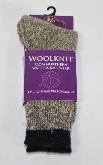 Northern Watters Wool Socks, Light Natural Tweed