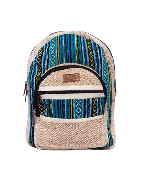 Hand Woven Backpack, Blue
