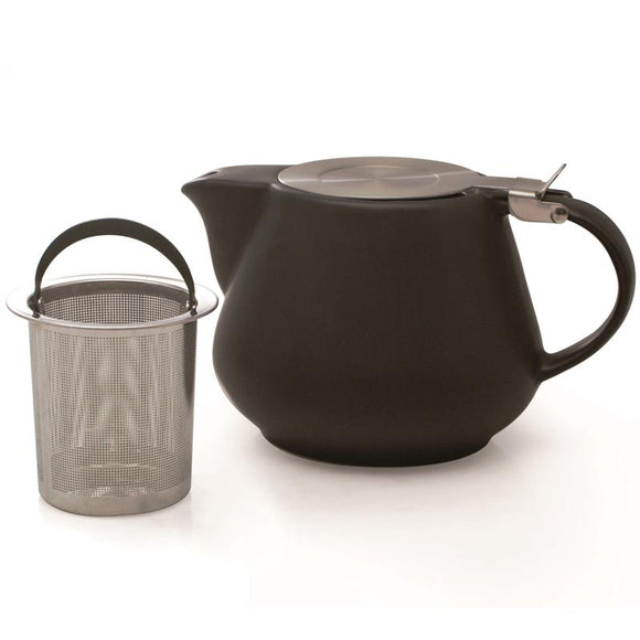 BIA Matte Stoneware Infusing Teapot, 22oz Black