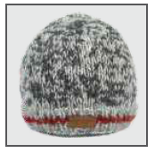 Rocky Mountain Outfitters Fitted Beanie, Mixed Greys w/ Red Stripe
