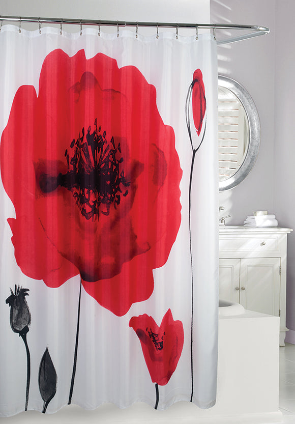 Poppy Explosion Shower Curtain, 71x71